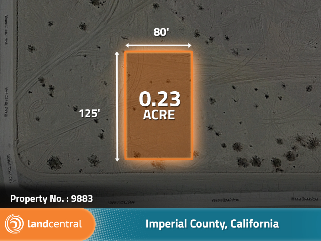 Just under a quarter of an acre of beautiful land near the Salton Sea1