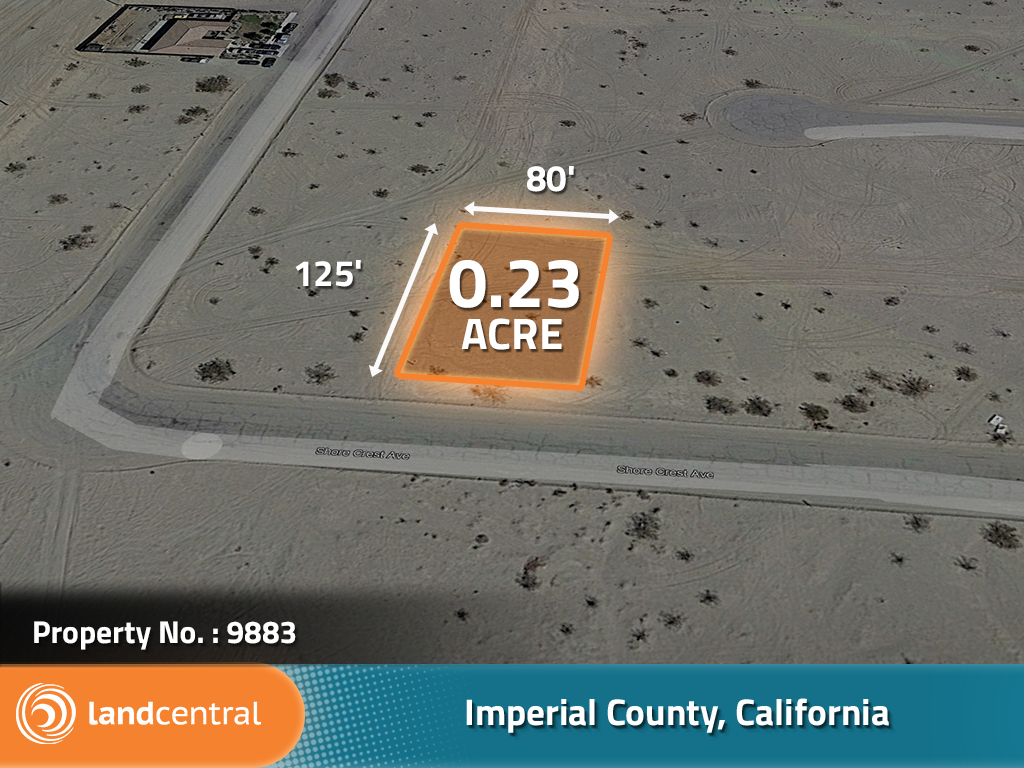 Just under a quarter of an acre of beautiful land near the Salton Sea1